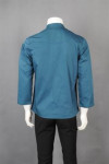 IG-BD-CN-027 Personalised Long Sleeve Shirt Uniforms Steel Blue Mandarin Collar Shirt