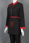 IG-BD-CN-054 Deliver to Pasir Ris Restaurant Hotel Staff Uniforms Custom Design Long Sleeve Black Workwear with Matching Apron