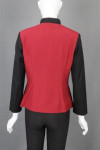 IG-BD-CN-056 Custom Make Hotel Restaurant Catering Uniform Logo Embroidery Long Sleeve Contrast Collar Women's Shirt