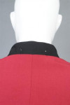 IG-BD-CN-056 Custom Make Hotel Restaurant Catering Uniform Logo Embroidery Long Sleeve Contrast Collar Women's Shirt