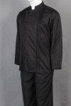 IG-BD-CN-060 Customised F&B Uniform Supplies Black Chef Coat Jacket Uniforms 