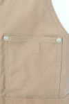IG-BD-CN-080 Custom Design Tan Light Brown Bib Overalls with Zipper Trousers