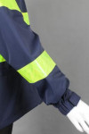 IG-BD-CN-087 Custom Design Long Sleeve Jacket with Reflective Strip and Elastic Cuffs Lightweight Security Uniforms