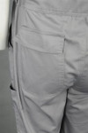 IG-BD-CN-093 Where to Purchase Jumpsuit Industrial Uniform Light Grey Short Sleeve Coverall with 2 Back Pockets for Maintenance Electricians Technician 