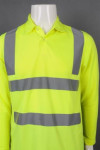 iG-BD-CN-106 Customized Long Sleeve Industrial Uniform Yellow Reflective Safety Shirt for Men
