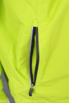 IG-BD-CN-184 Custom Make Cross Sleeve Group Uniform Unisex Running Jacket in Fluorescent Green Yellow