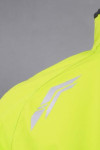 IG-BD-CN-184 Custom Make Cross Sleeve Group Uniform Unisex Running Jacket in Fluorescent Green Yellow