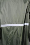 IG-BD-CN-048 OEM Lightweight Raincoats Gray Full Body Hooded Rain Jacket with Reflective Strip 