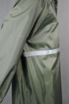 IG-BD-CN-048 OEM Lightweight Raincoats Gray Full Body Hooded Rain Jacket with Reflective Strip 