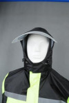 IG-BD-CN-052 Customised Hooded Rain Jacket with Visor Uniform Waterproof Motorcycle Raincoat 