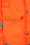 IG-BD-CN-126 Personalised Zipper Coat Reflective Orange Rain Coat Uniform