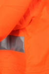 IG-BD-CN-126 Personalised Zipper Coat Reflective Orange Rain Coat Uniform
