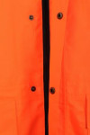 IG-BD-CN-126 Personalised Zipper Coat Reflective Orange Rain Coat Uniform