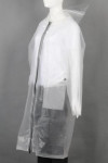 IG-BD-CN-021 Customized Transparent Rain Coat with Front Zip & Pockets Uniform