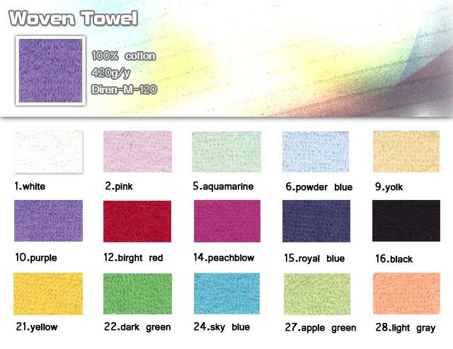 Fabric-100%-cotton-420g/y-diren-M-120-Woven Towel-20100330_Uniform-standard