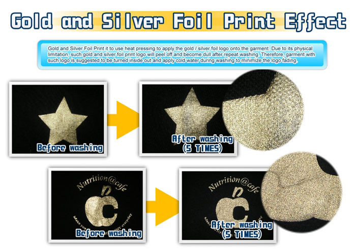 Guide-Gold And Silver Foil Print Effect-T-shirt_Uniform-standard