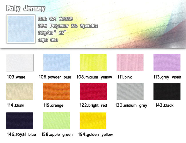 Fabric-CX00388-95% Polyester-5% Spandex-Caps use-Doly Jersey-20101010