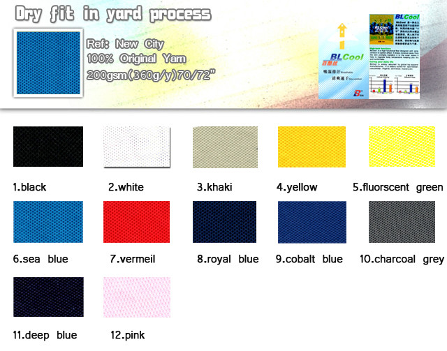 Fabric-Dry fit in yard process-100% original yarn-20110810