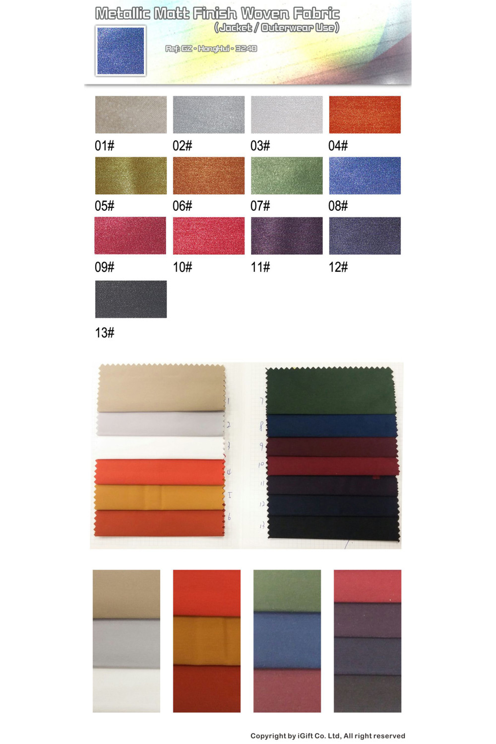 MetallicShiny Finish Woven Fabric 3240