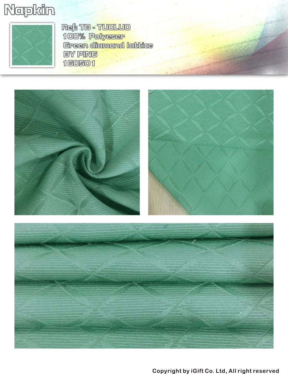 Napkin-green diamond lattice